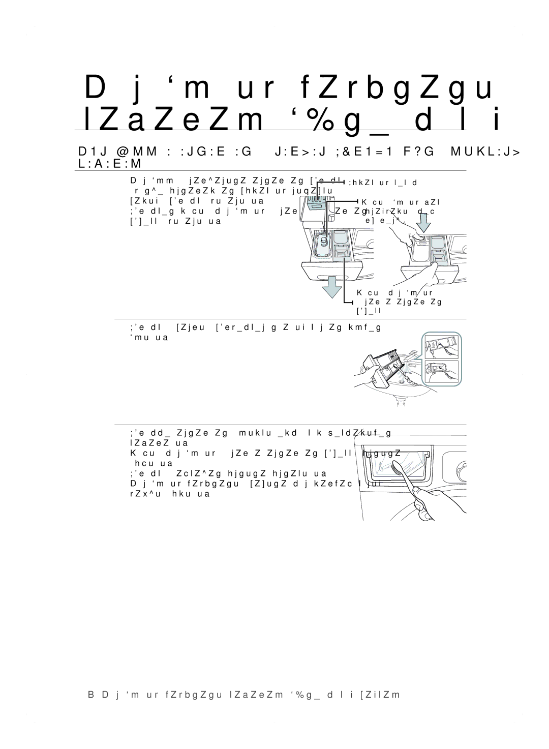 Samsung WF600B0BCWQDLP, WF600B0BCWQ/LP manual КІР Жууға Арналған Құралдар Бөлігі МЕН Қуыстарды Тазалау 