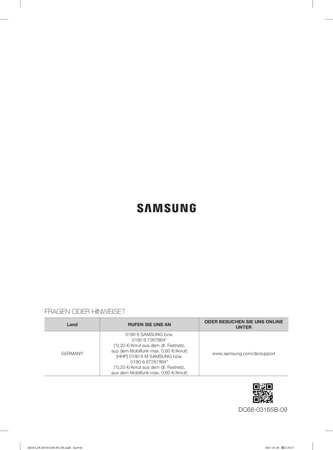 Samsung WF71184ZBD/XEG manual Fragen Oder HINWEISE? 