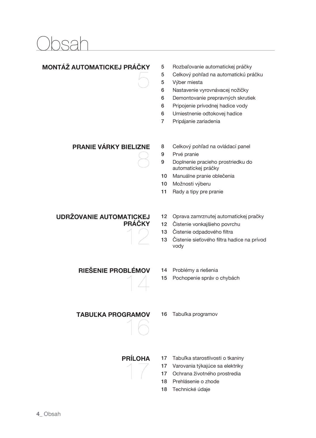 Samsung WF7450NAW/XEH, WF7522NAW/XEH manual Montáž Automatickej Práčky 