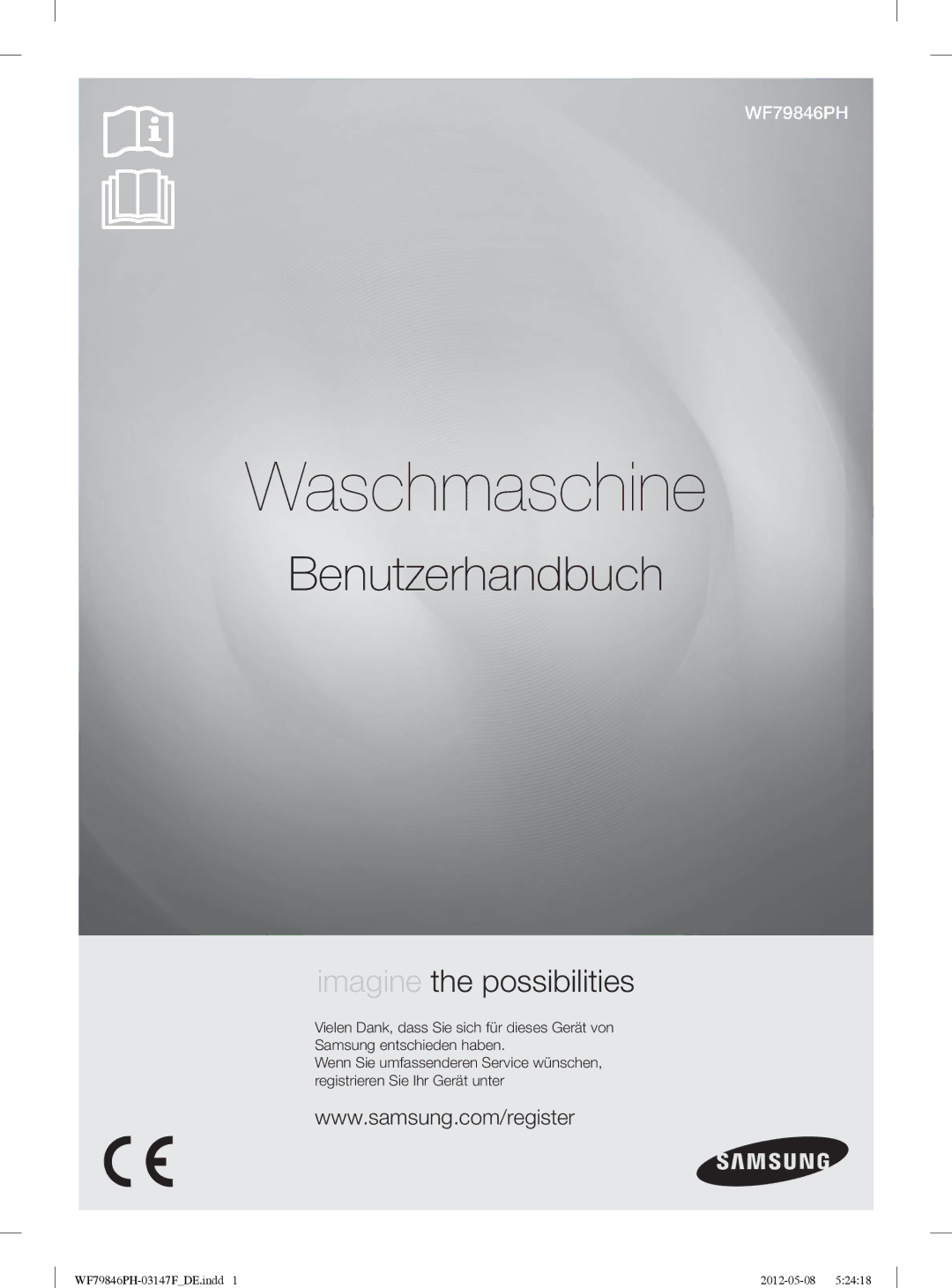 Samsung WF79846PH/XEG manual Waschmaschine 