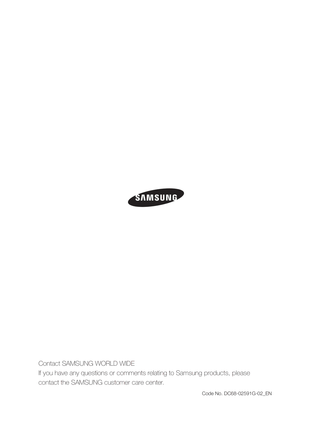 Samsung WF8802LSW/YLV, WF8702LSW/YLV, WF8802LSW1/YLV manual Code No. DC68-02591G-02EN 