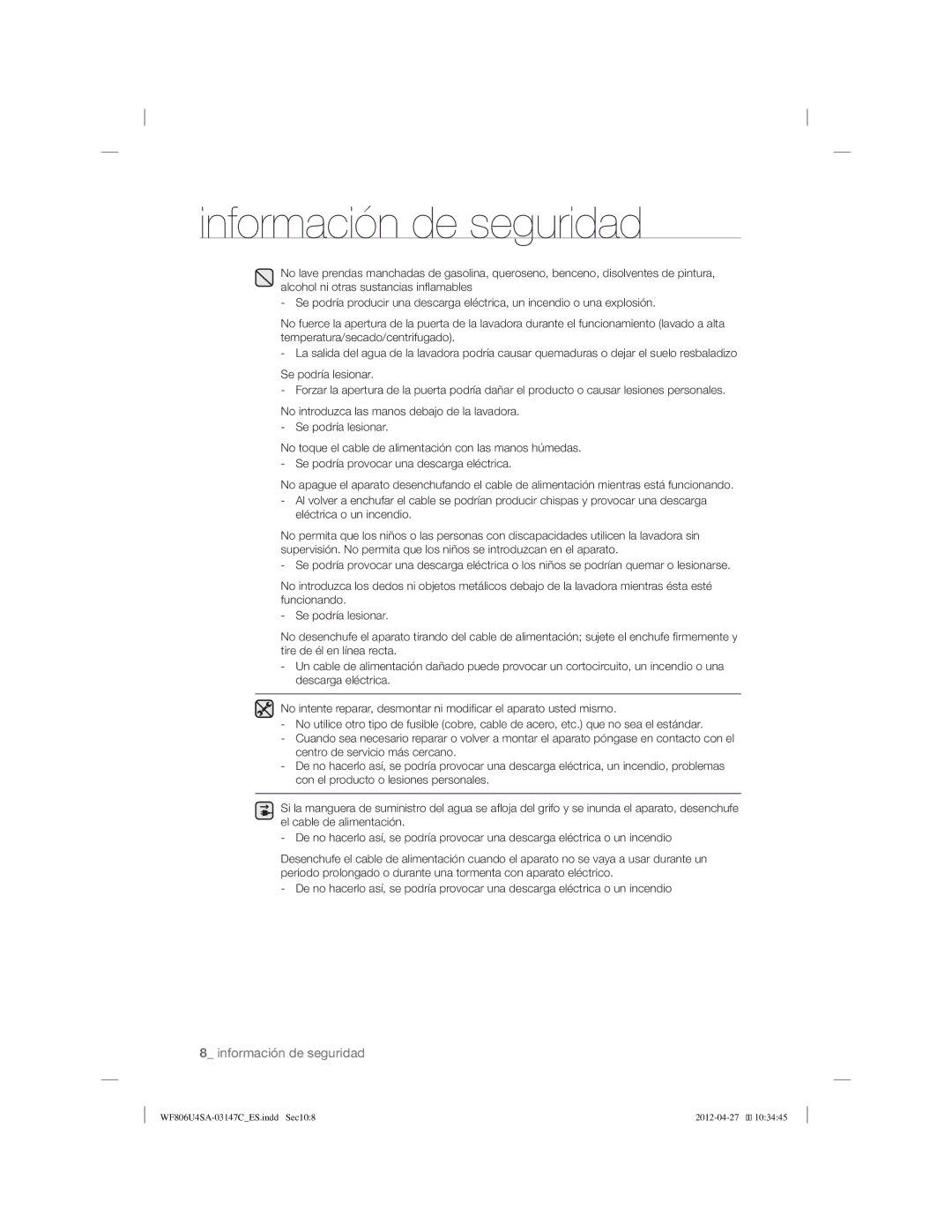 Samsung WF806U4SAWQ/EC, WF906U4SAWQ/EC manual WF806U4SA-03147CES.indd Sec108 2012-04-27  