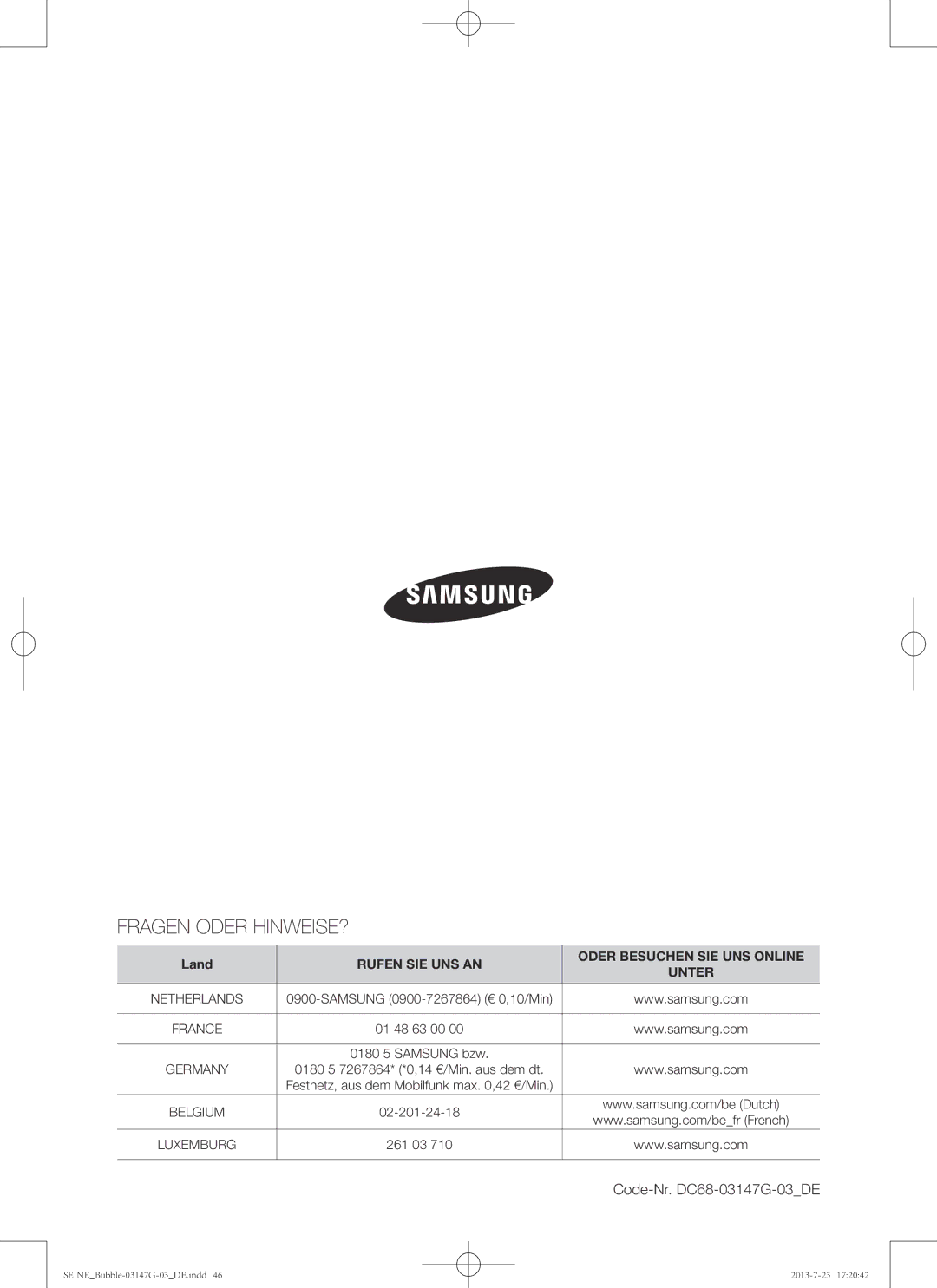 Samsung WF916P4SAWQ/EN, WF816P4SAWQ/EN manual Fragen Oder HINWEISE? 