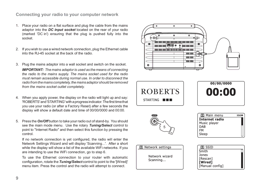 Samsung WM-202 manual Connecting your radio to your computer network 