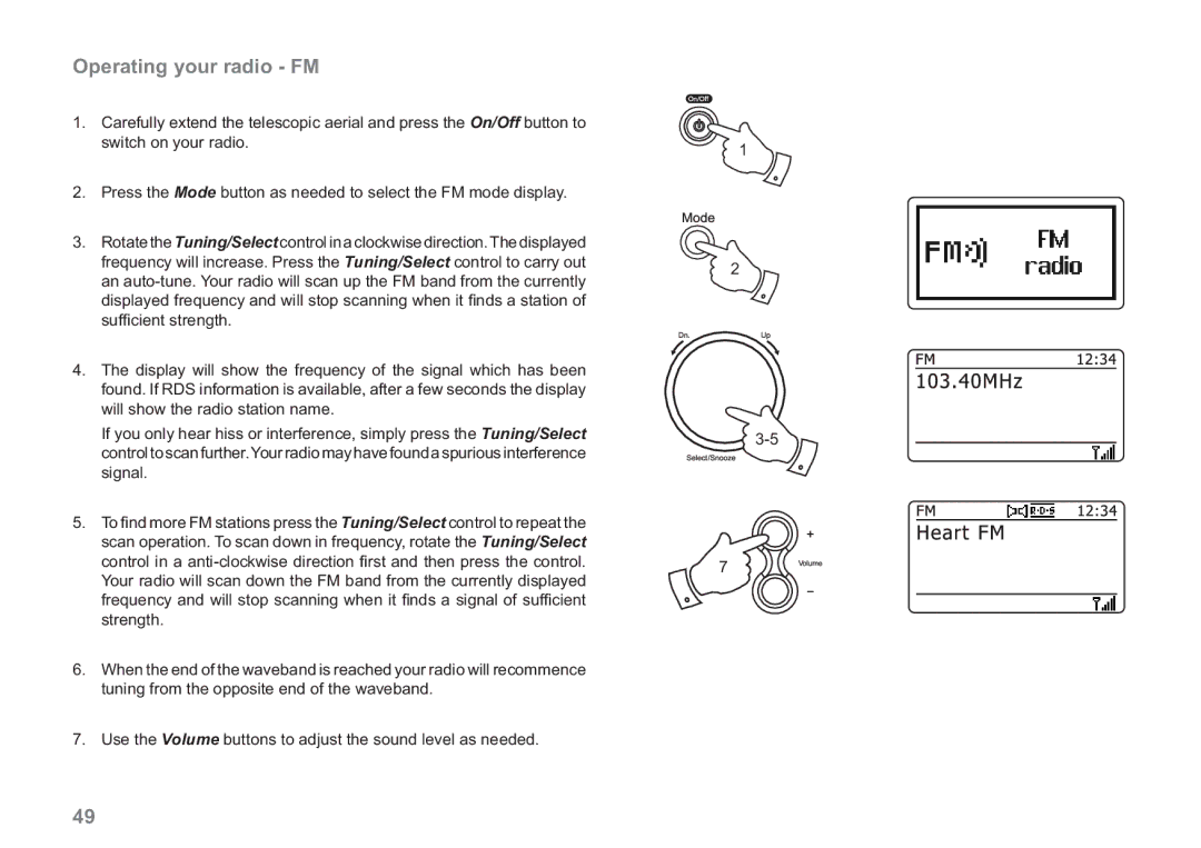 Samsung WM-202 manual Operating your radio FM 