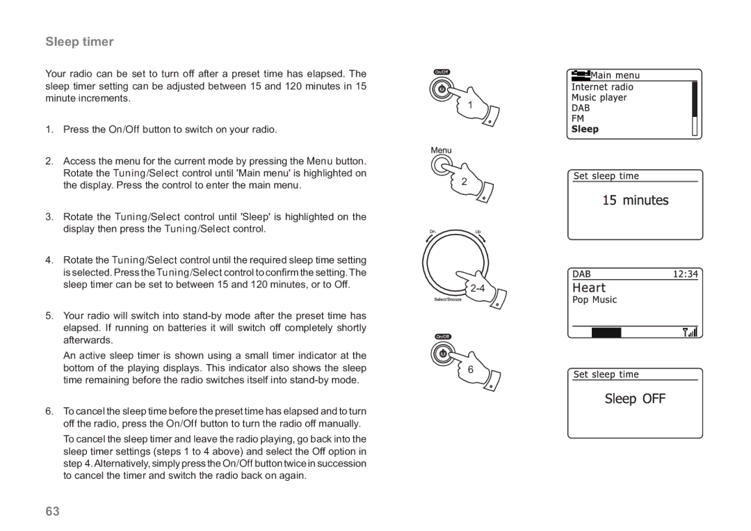 Samsung WM-202 manual Sleep timer 