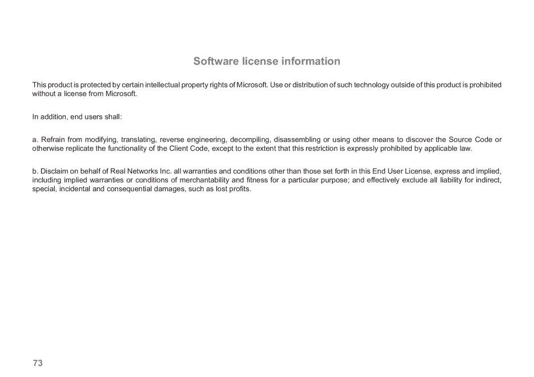 Samsung WM-202 manual Software license information 