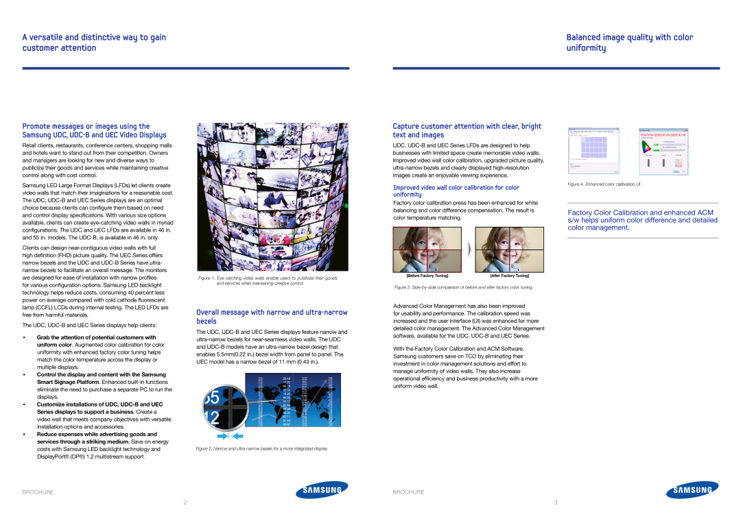 Samsung WMN4655MD brochure Overall message with narrow and ultra-narrow bezels 