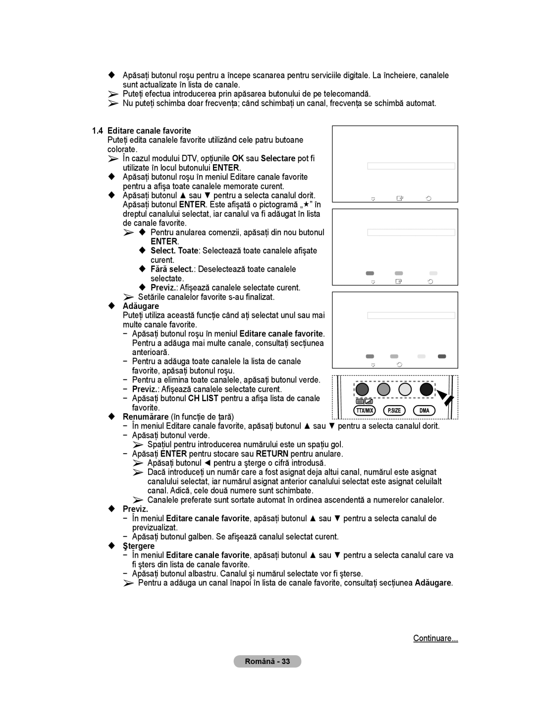 Samsung WMN5090A user manual  Adăugare,  Previz,  Ştergere 