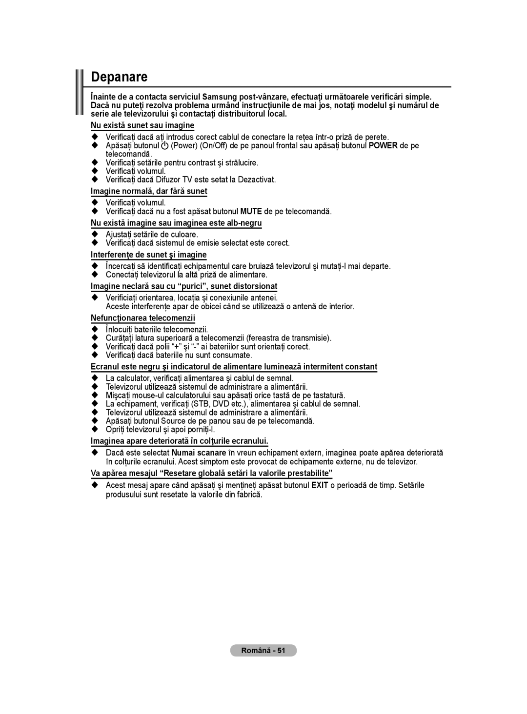 Samsung WMN5090A user manual Depanare 