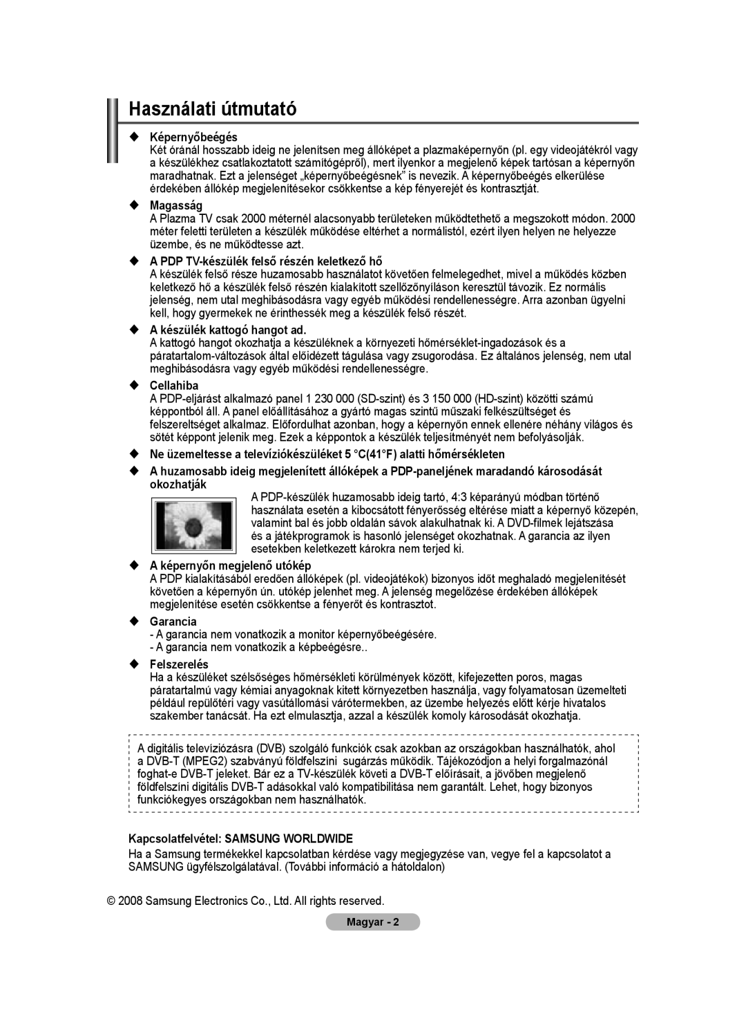 Samsung WMN5090A user manual Használati útmutató 