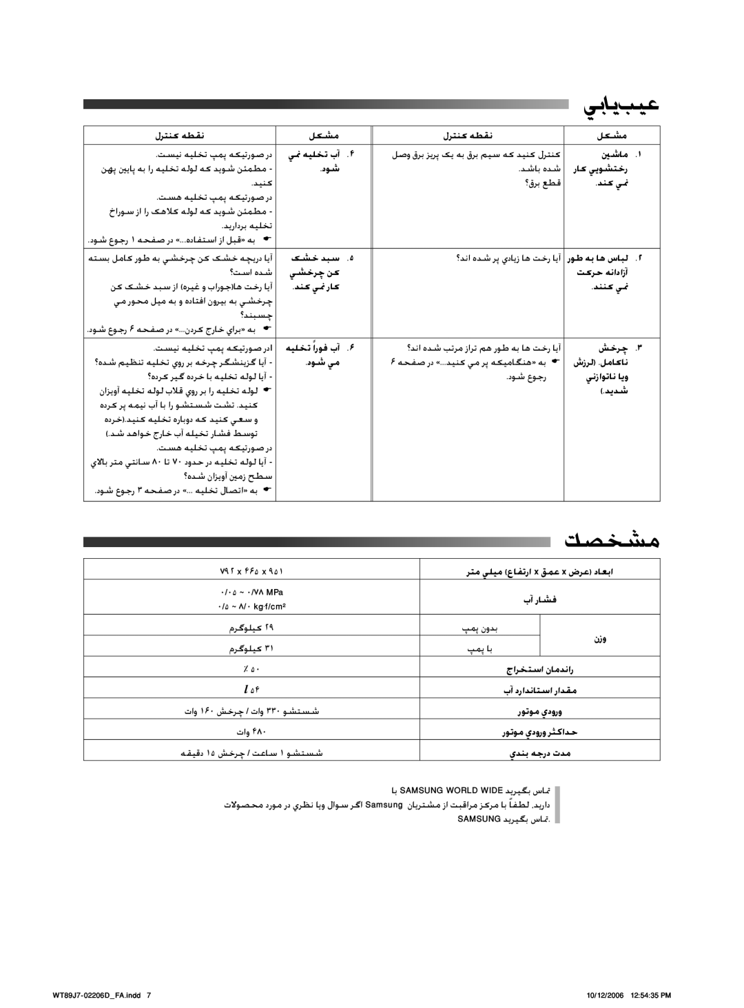 Samsung WT80J7PEW/YQH, WT80J7PEW/XSG, WT80J7IW1/XSG, WT80J7IW/XSG, WT80J7EW/YAM, WT89J7PEW/HAC, WT80J7EW/XSG يباي بيع, تاصخشم 