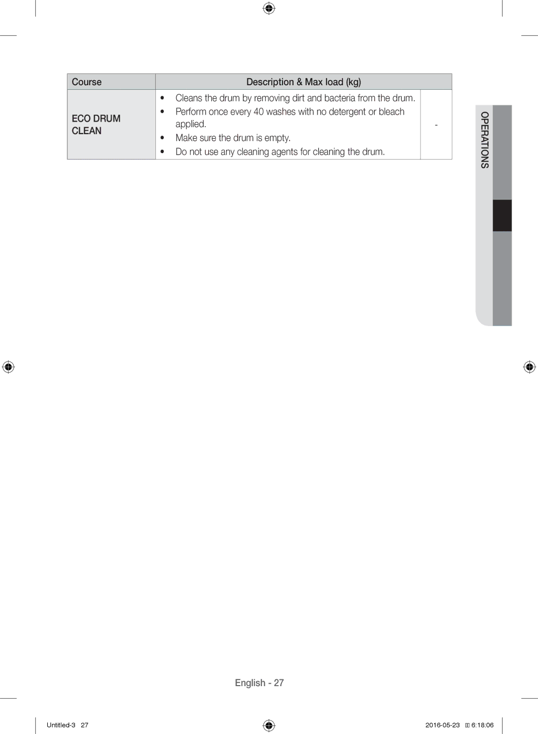 Samsung WW10H8420EW/YL manual ECO Drum 