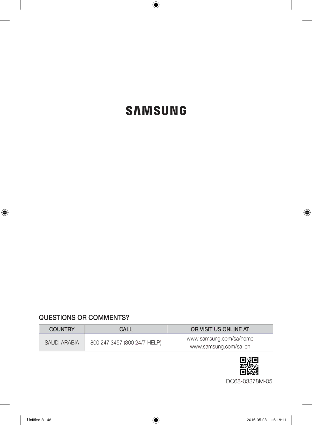 Samsung WW10H8420EW/YL manual Questions or COMMENTS? 