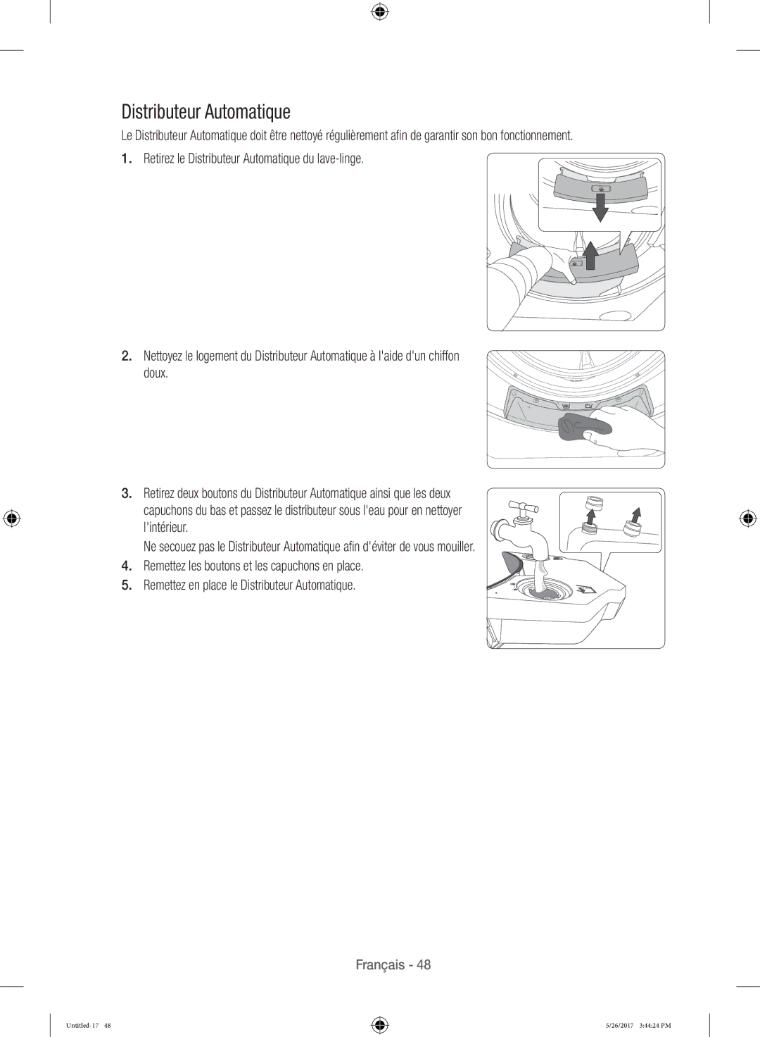 Samsung WW10H9400EW/ET manual Distributeur Automatique 