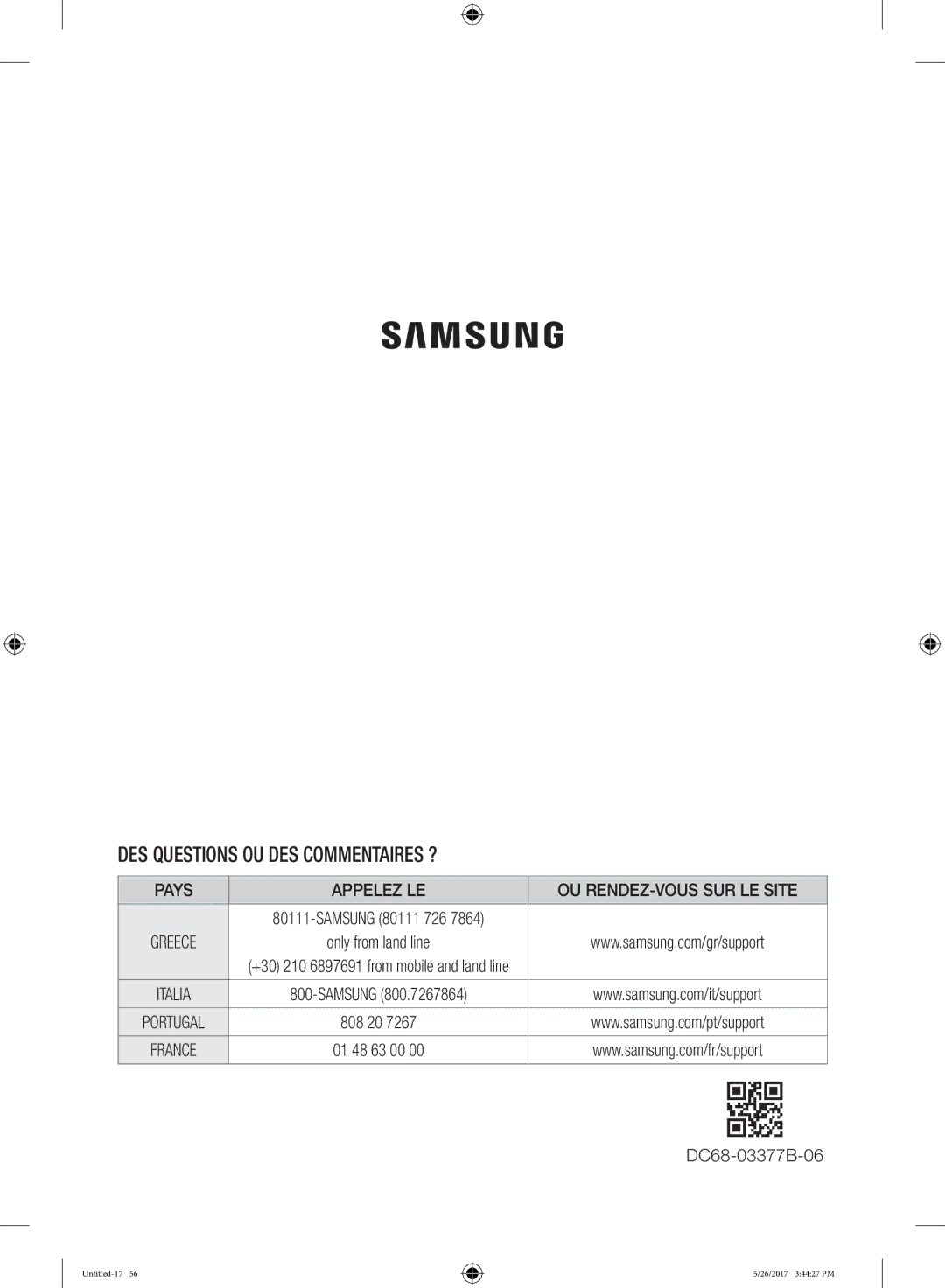 Samsung WW10H9400EW/ET manual DES Questions OU DES Commentaires ? 