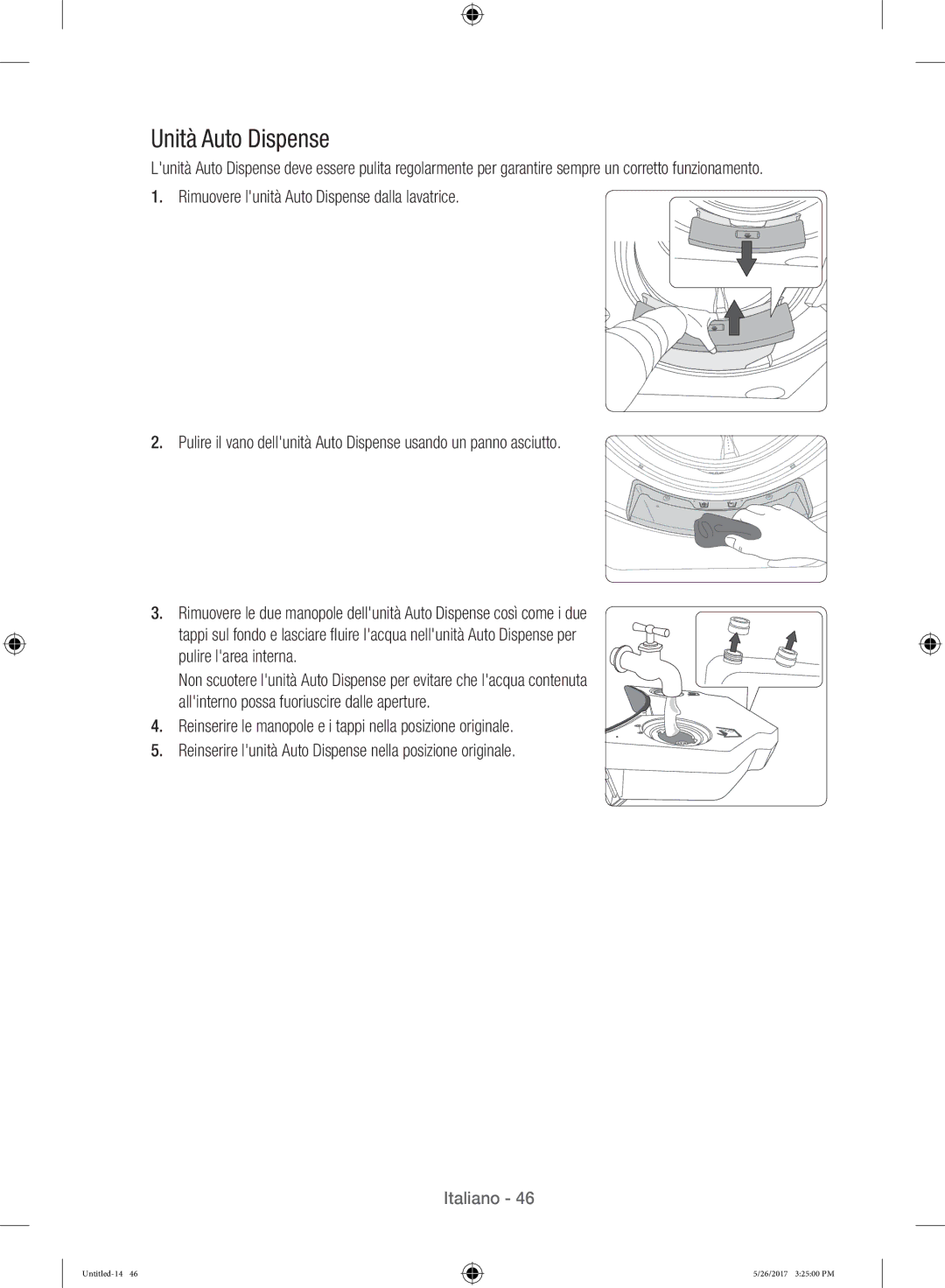 Samsung WW10H9400EW/ET manual Unità Auto Dispense 