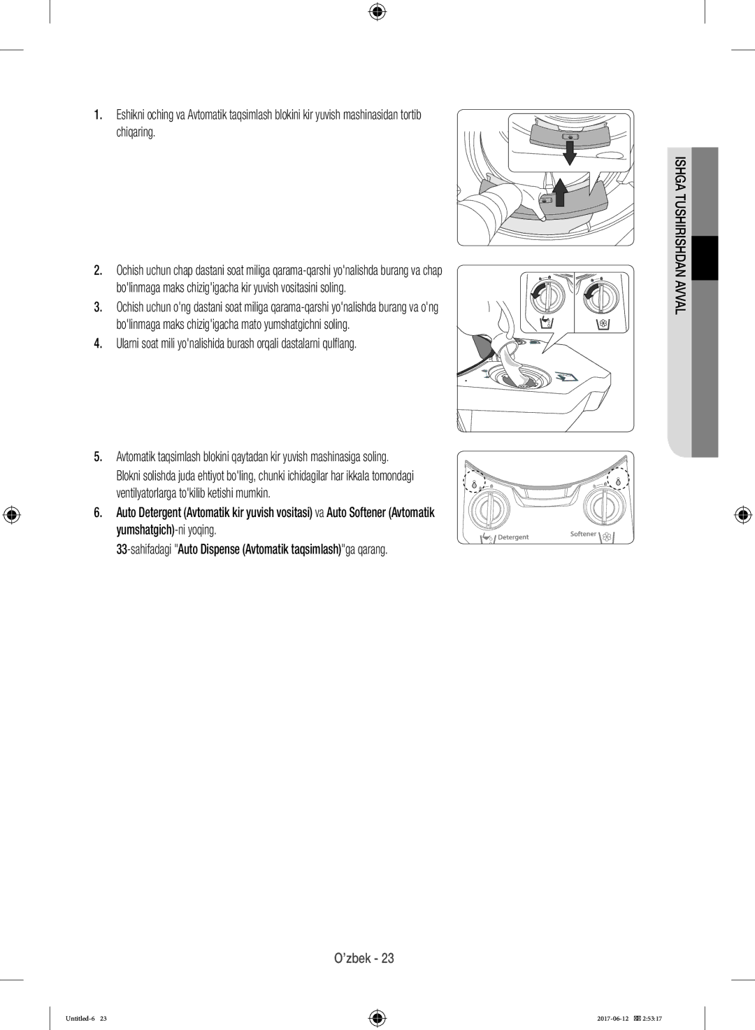 Samsung WW10H9600EW/LP manual ’zbek 