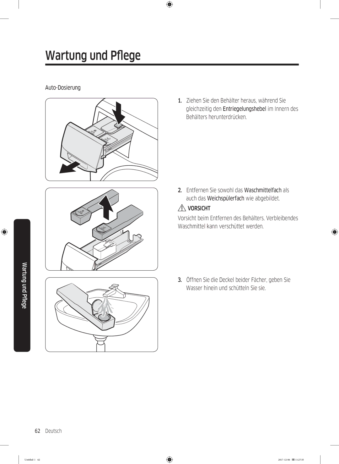 Samsung WW10M86BQOA/EG manual Auto-Dosierung 