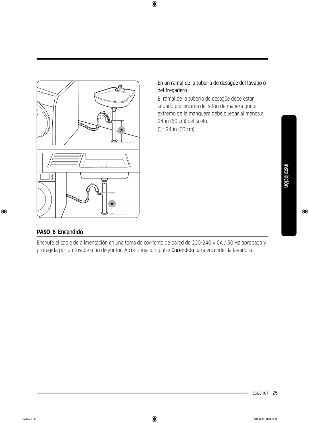 Samsung WW10M86GNOA/EC manual Paso 6 Encendido 