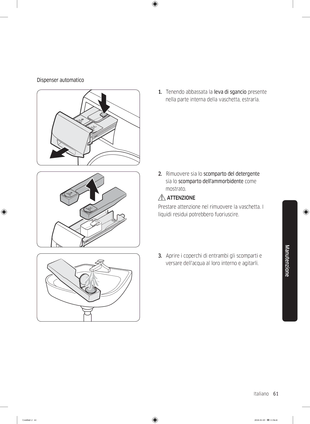 Samsung WW10M86INOA/ET manual Dispenser automatico 