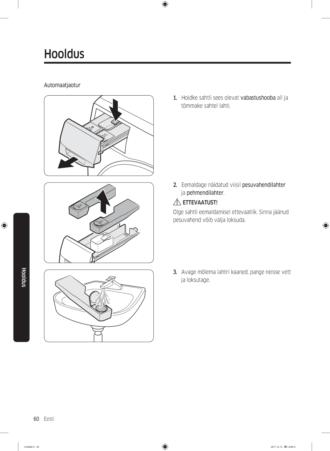 Samsung WW10M86INOA/LE manual Automaatjaotur 