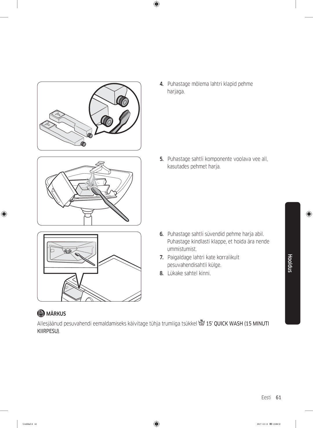 Samsung WW10M86INOA/LE manual Kiirpesu 