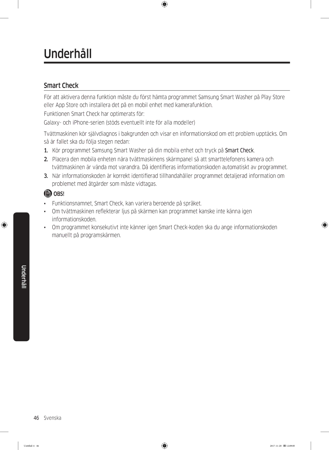 Samsung WW12K8402OW/EE manual Smart Check 