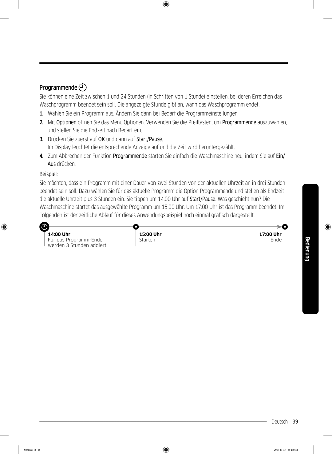 Samsung WW12K8402OW/EG manual Programmende 