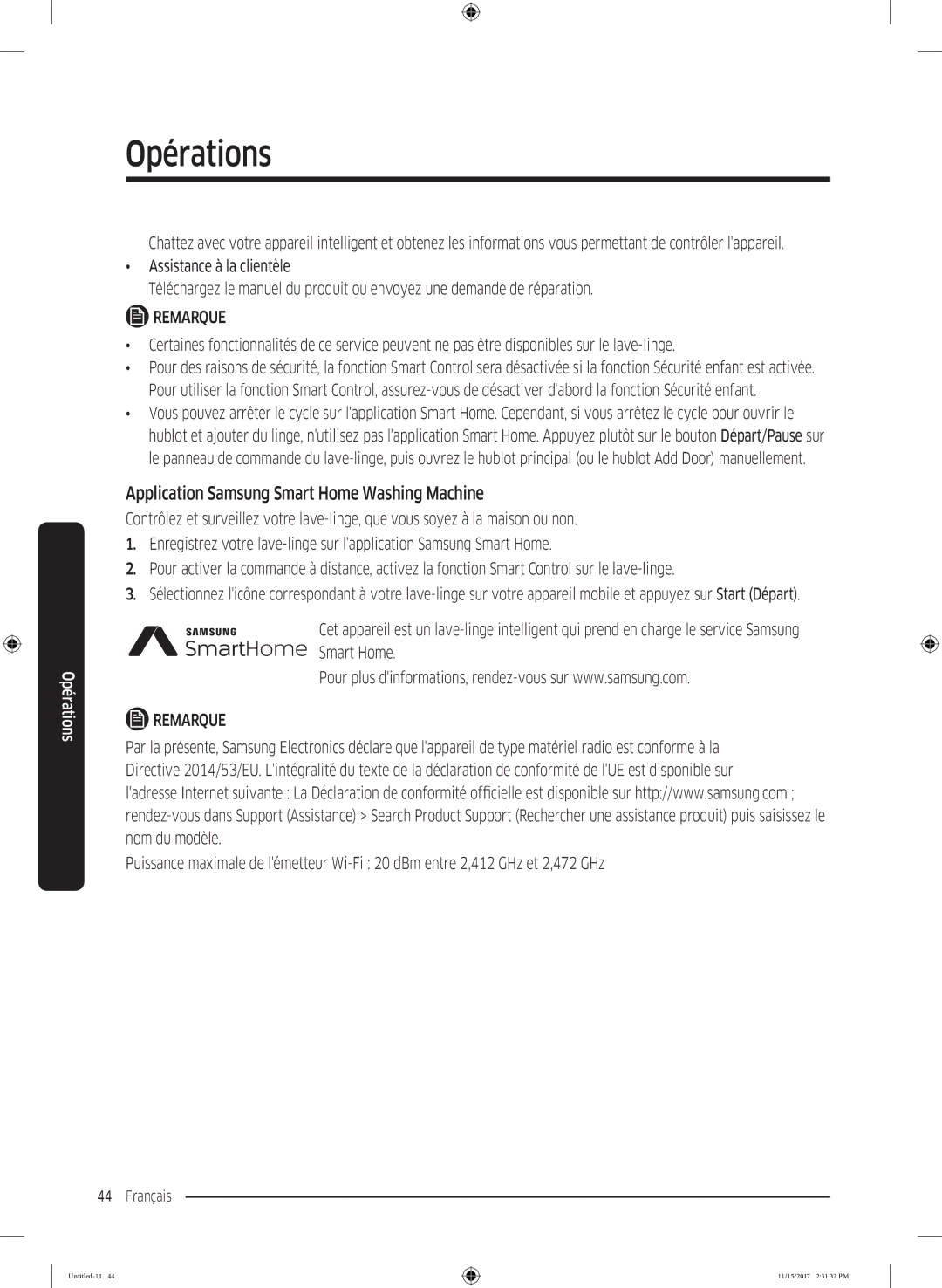 Samsung WW12K8402OW/WS manual Application Samsung Smart Home Washing Machine 