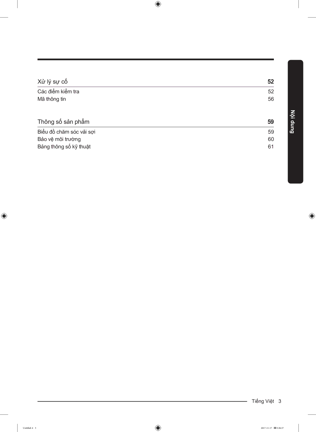 Samsung WW12K8412OX/SV manual Xử lý sự cố, Thông số sản phẩm 