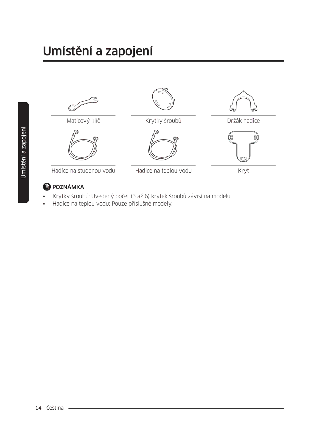 Samsung WW60J42102W/ZE, WW60J4060LW/ZE, WW60J4210LW/ZE, WW60J4260JW/ZE, WW60J42602W/ZE, WW60J4210JW/ZE manual 14 Čeština 