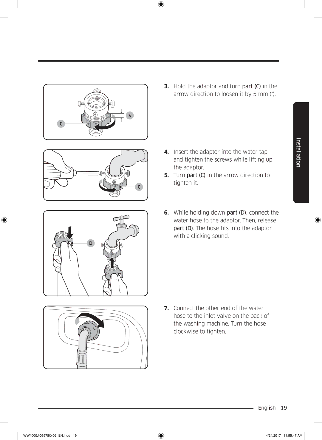 Samsung WW60J4263HW/EO, WW60J4263NW/EO, WW60J42602W/EO, WW60J4063JW/EO manual WW4000J-03578Q-02EN.indd 24/2017 115547 AM 