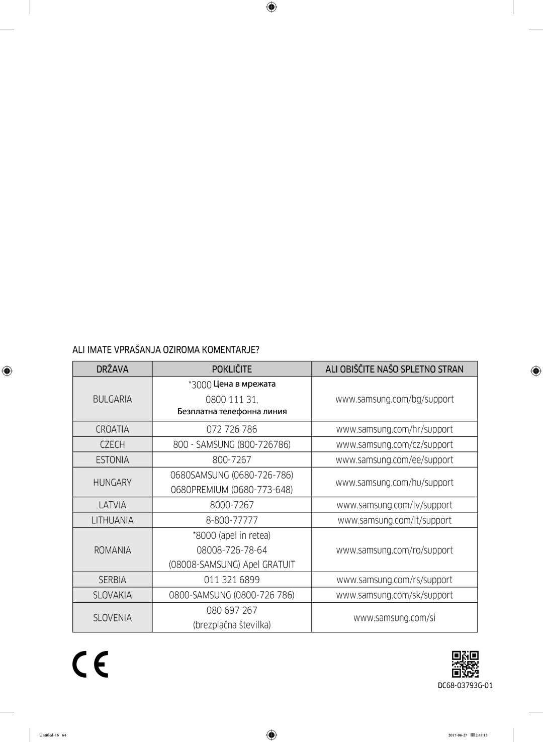 Samsung WW70J5355MW/AD, WW80J5355MW/AD manual 800-77777, 08008-726-78-64, 080 697 