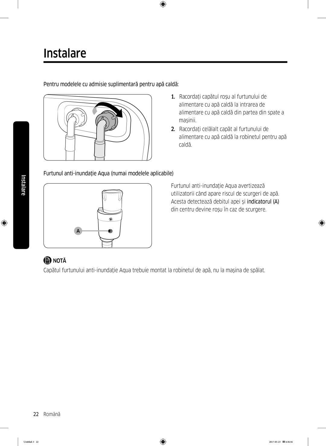 Samsung WW70K42106W/LE, WW70K42101W/LE manual Instalare 