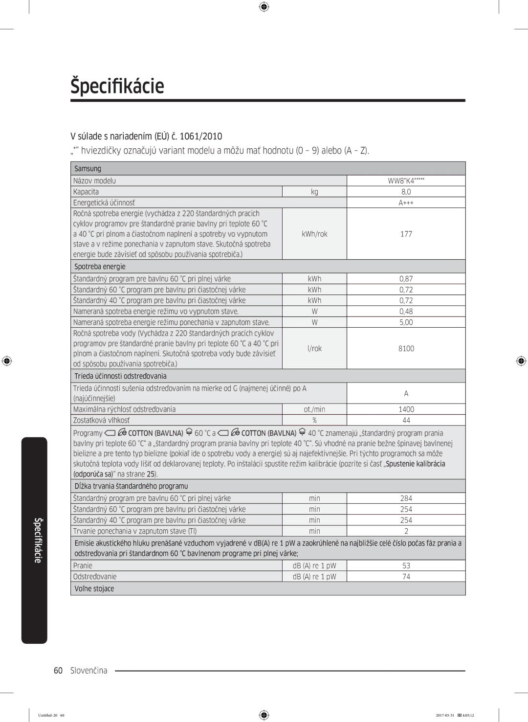 Samsung WW90K44305W/LE, WW70K44305W/LE, WW80K44305W/LE manual 177 