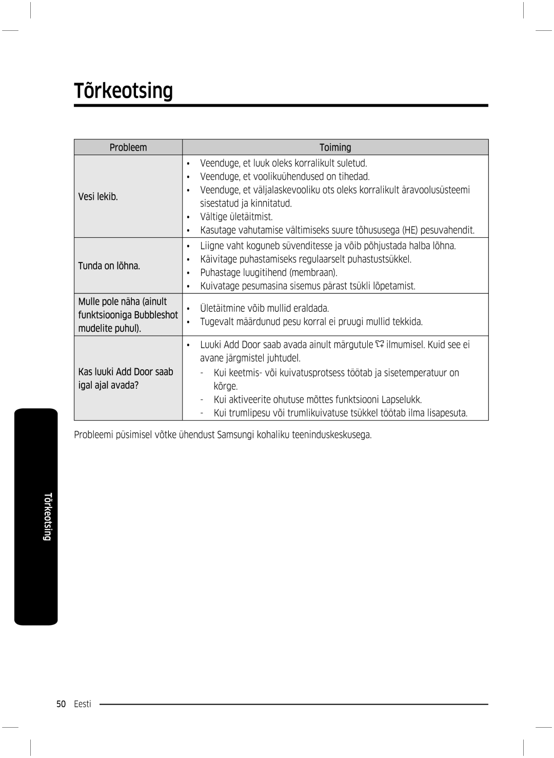 Samsung WW70K5210UX/LE, WW70K5210UW/LE manual 