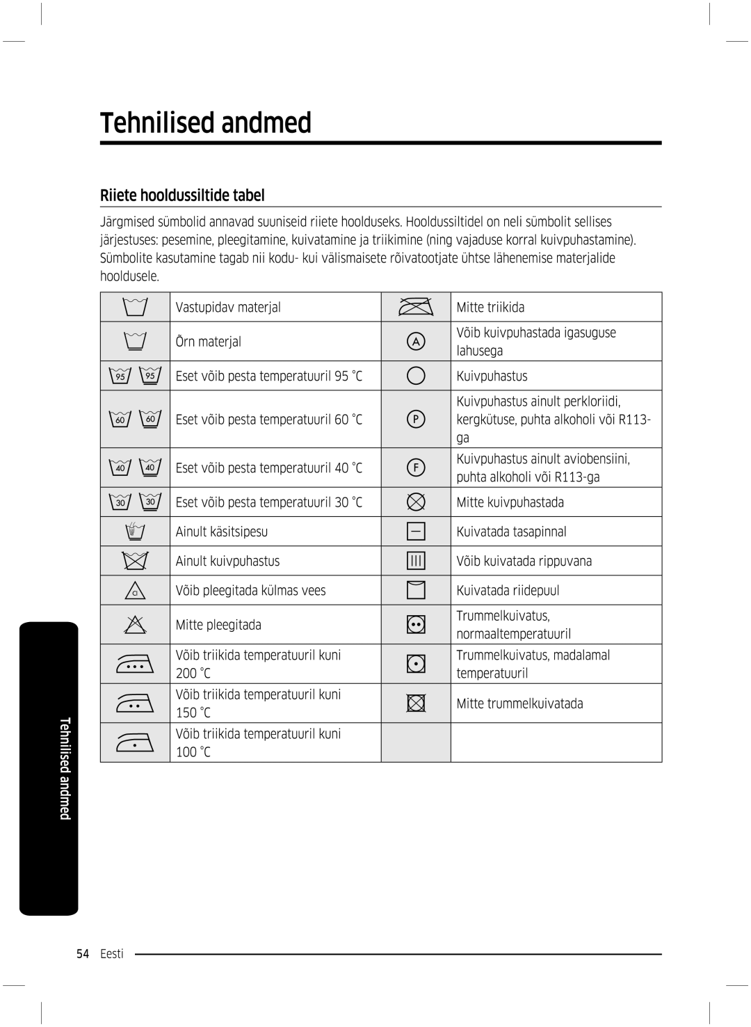 Samsung WW70K5210UX/LE, WW70K5210UW/LE manual 