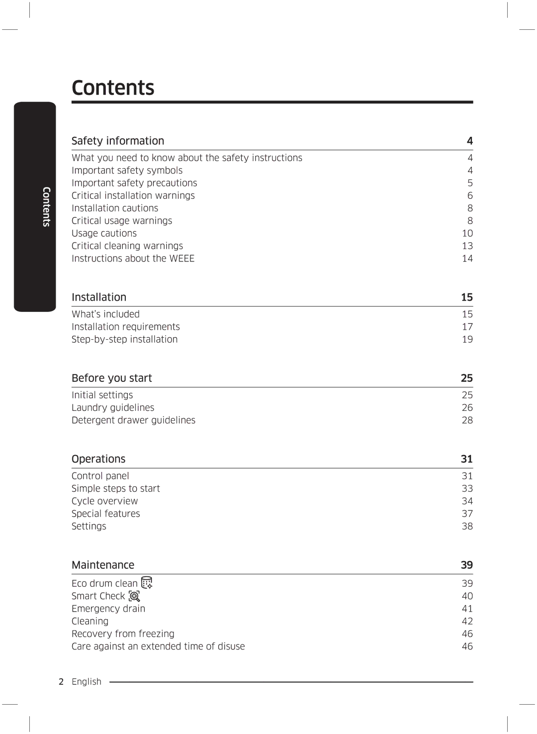 Samsung WW70K5210UX/LE, WW70K5210UW/LE manual 