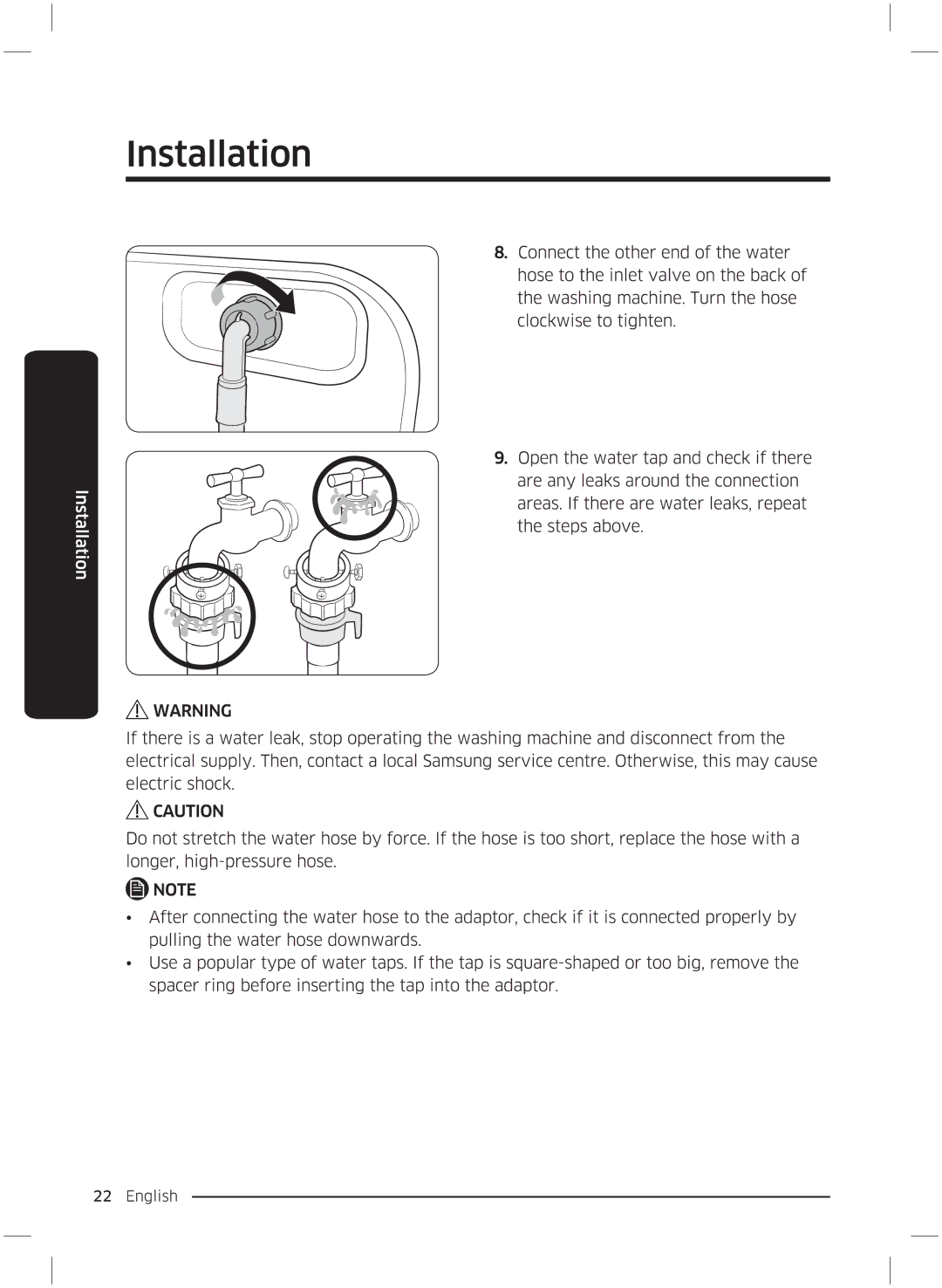 Samsung WW70K5210UX/LE, WW70K5210UW/LE manual 