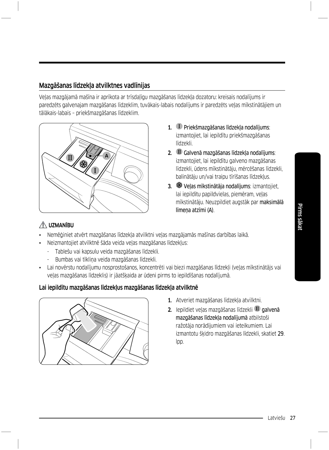 Samsung WW70K5210UW/LE, WW70K5210UX/LE manual 