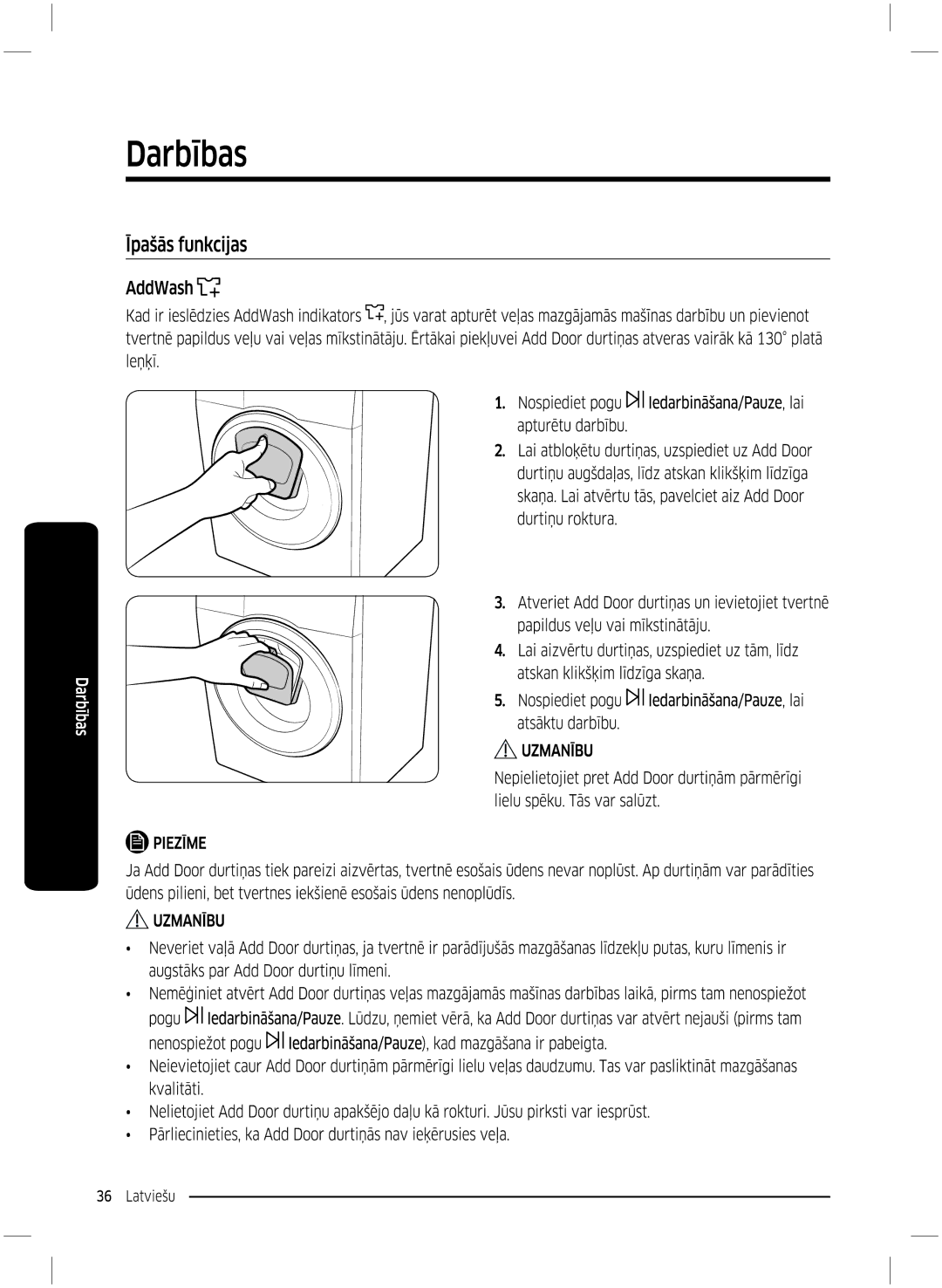 Samsung WW70K5210UX/LE, WW70K5210UW/LE manual 