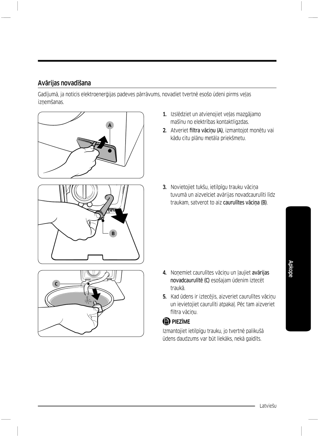 Samsung WW70K5210UW/LE, WW70K5210UX/LE manual 