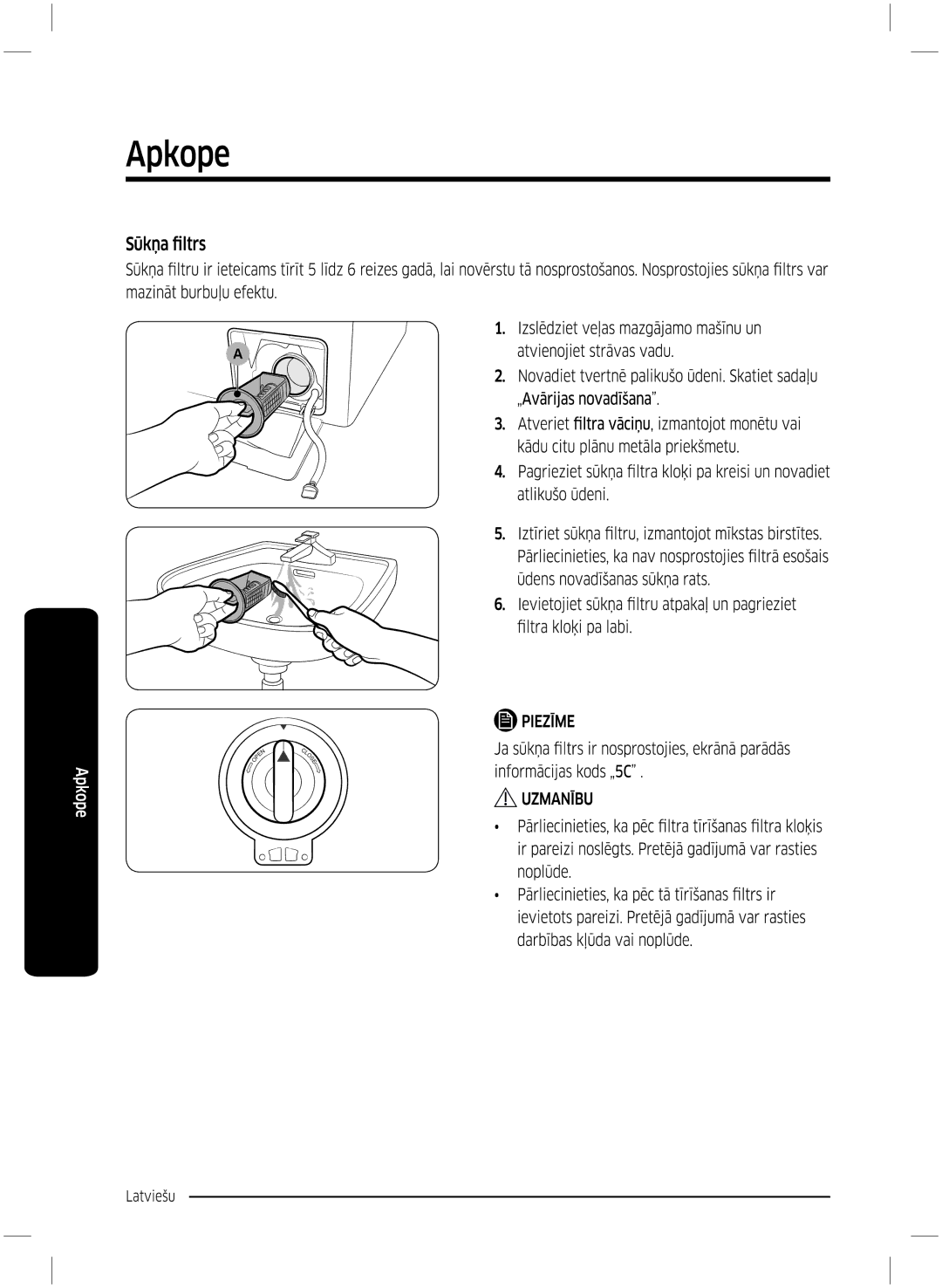 Samsung WW70K5210UX/LE, WW70K5210UW/LE manual 