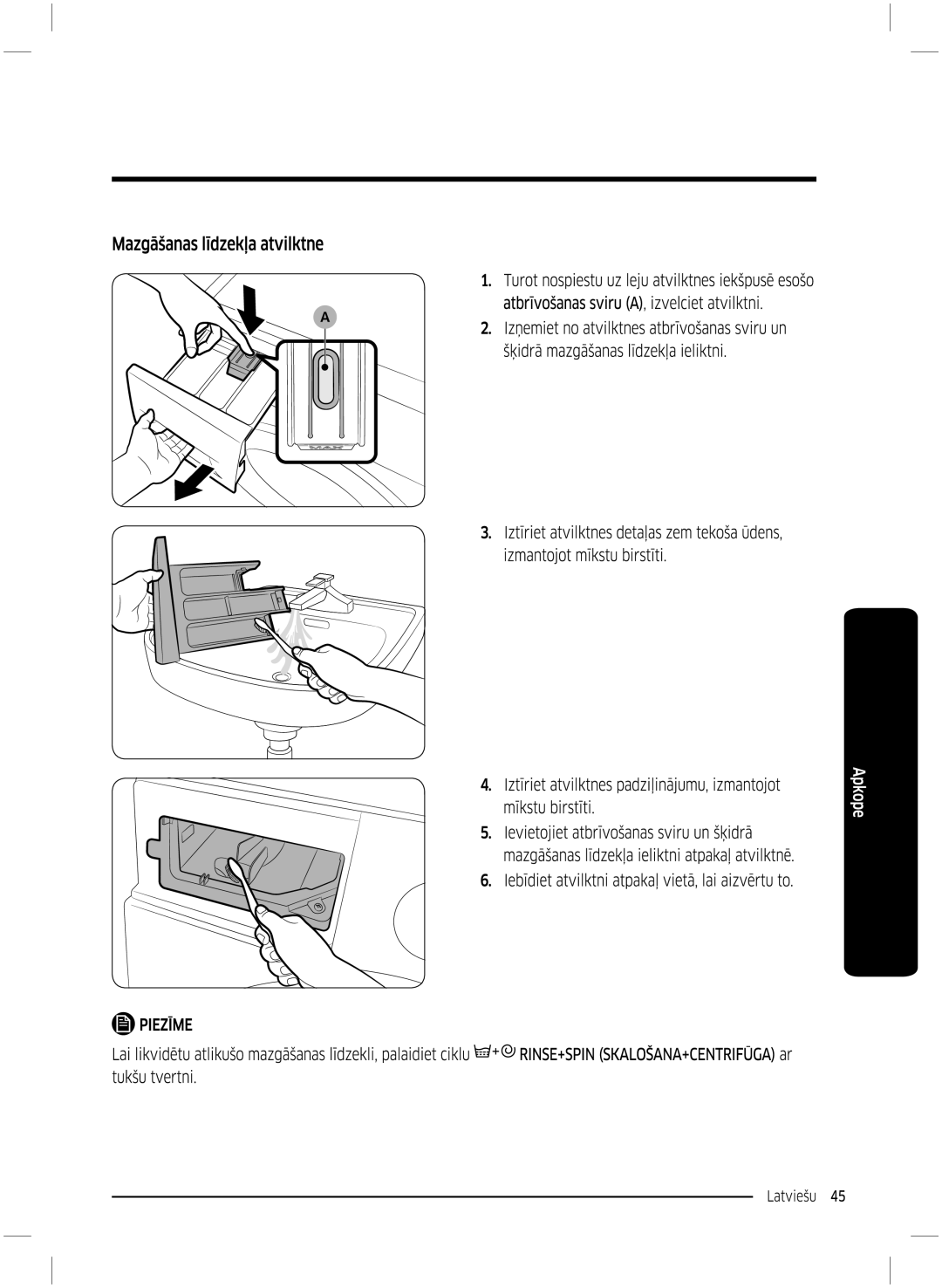 Samsung WW70K5210UW/LE, WW70K5210UX/LE manual 