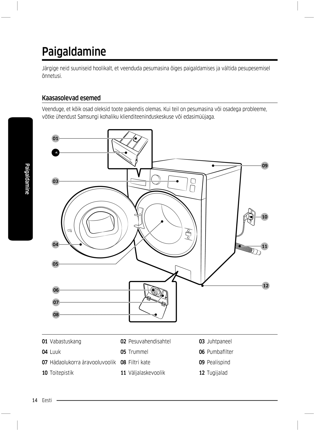 Samsung WW70K5210UX/LE, WW70K5210UW/LE manual 