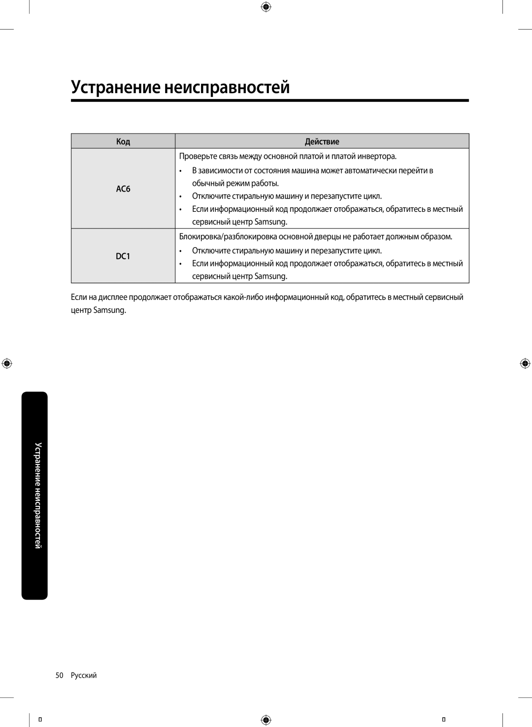 Samsung WW80K52E61SDLP, WW80K52E61WDLP manual Проверьте связь между основной платой и платой инвертора, Обычный режим работы 