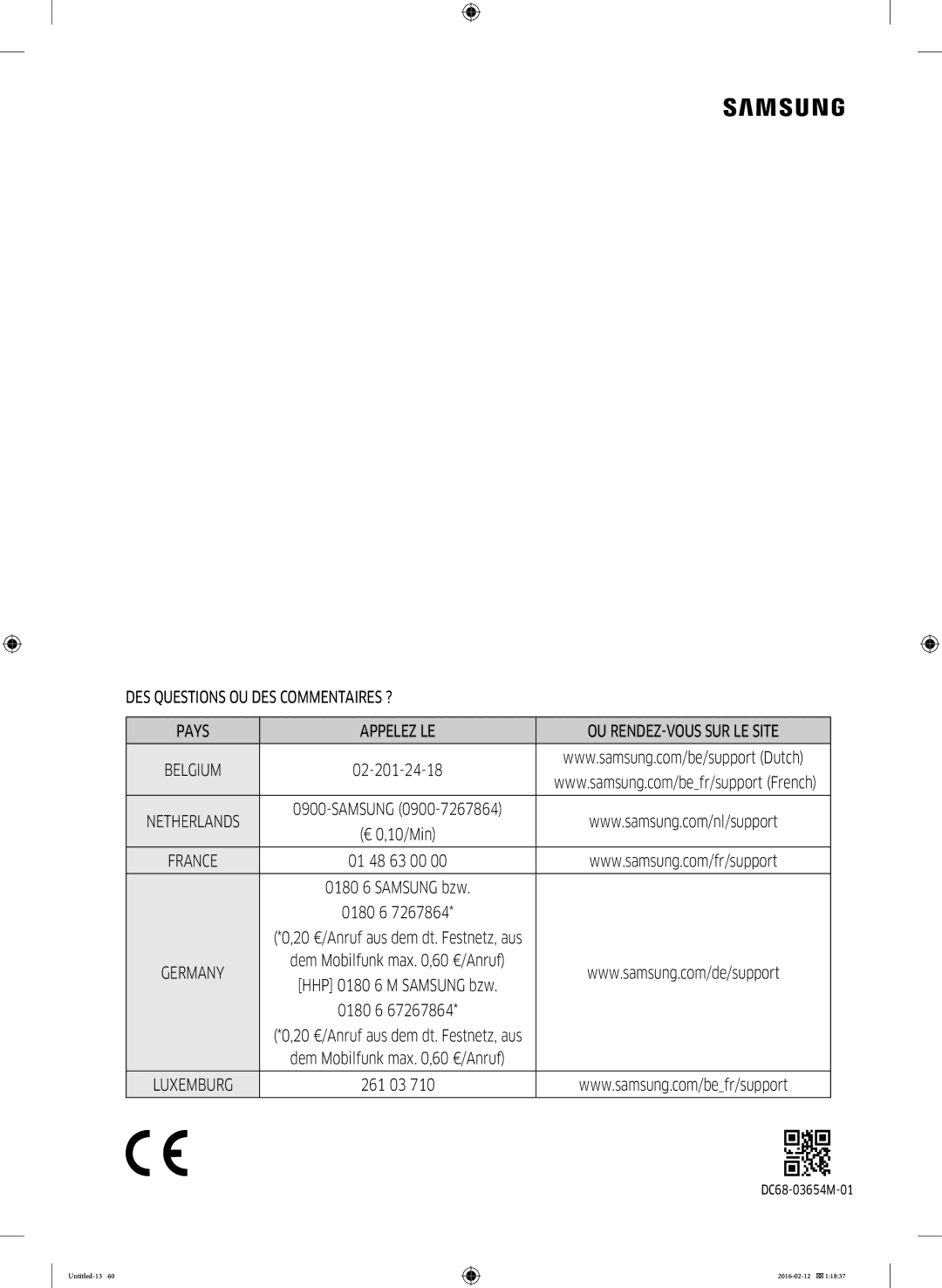 Samsung WW70K5400WW/EN, WW80K5400WW/EG, WW90K5400WW/EN, WW71K5400WW/EN, WW71K5400UW/EN, WW80K5400WW/EN manual Samsung € 0,10/Min 