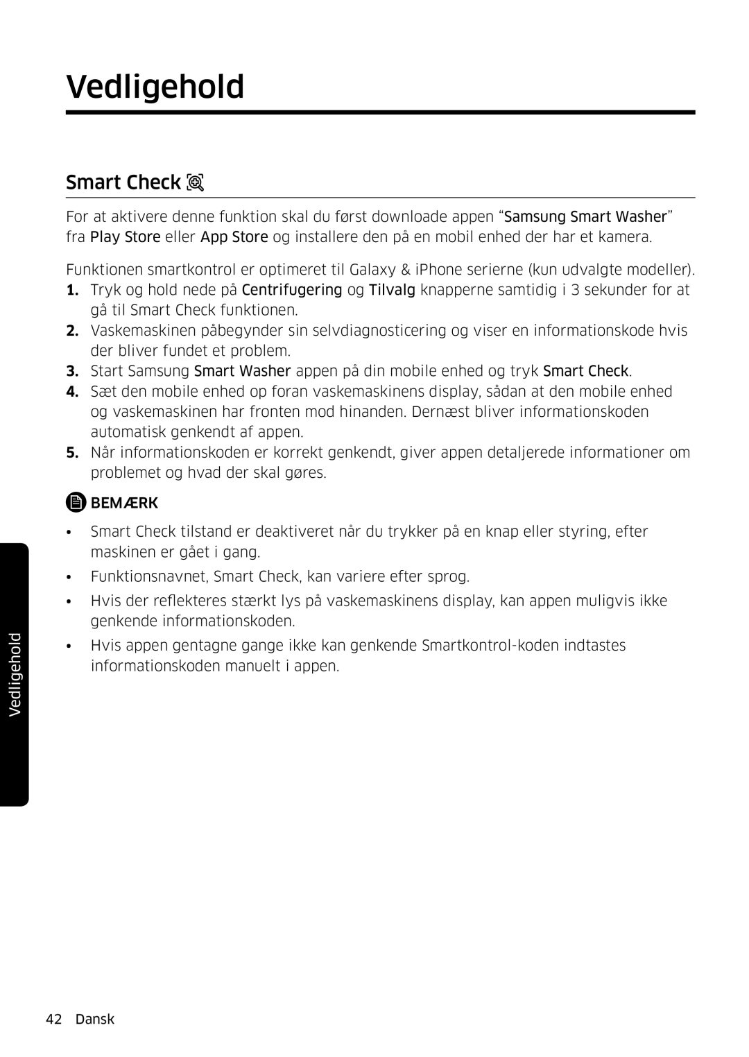 Samsung WW90K6604QW/EE, WW80K6604SW/EE, WW90K6604SW/EE, WW80K6604QW/EE manual Smart Check 