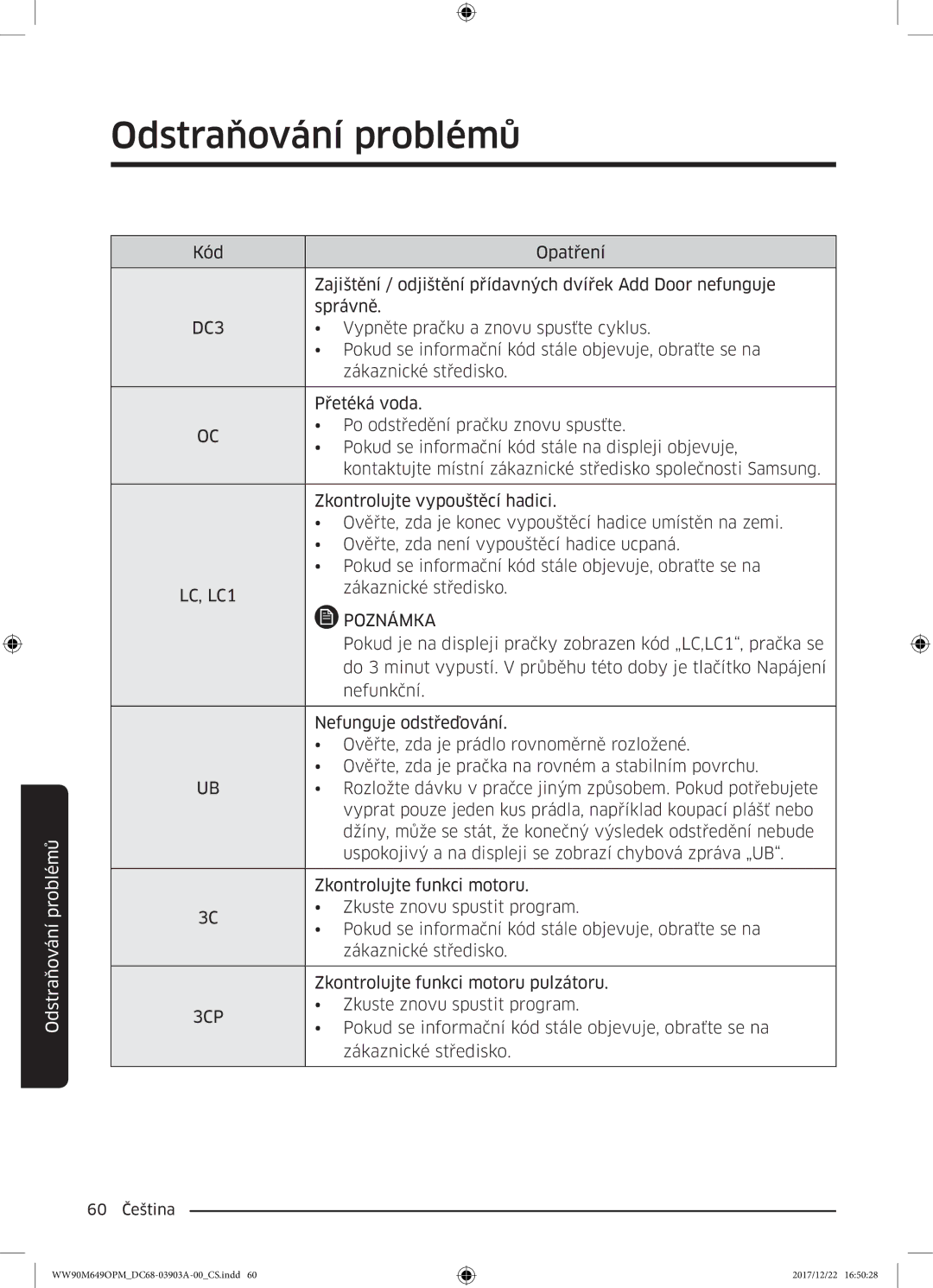 Samsung WW80M644OPW/ZE, WW90M649OPM/ZE manual DC3 